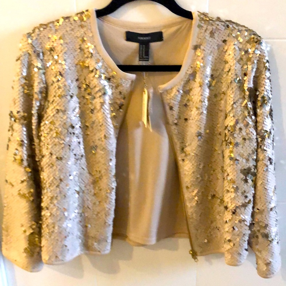 Cropped sequence blazer
